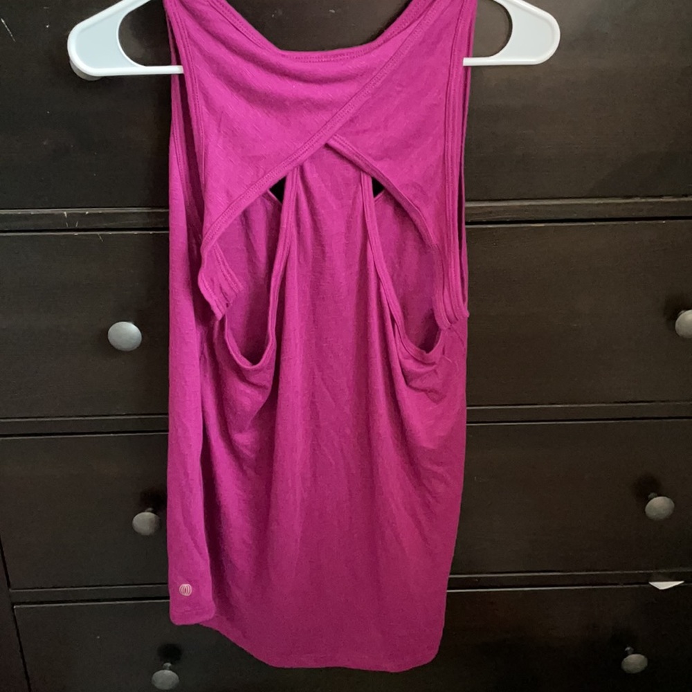 purple tank top crossy back - Picture 2 of 2